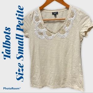 Talbot's Lady's Petite Small Top with beading